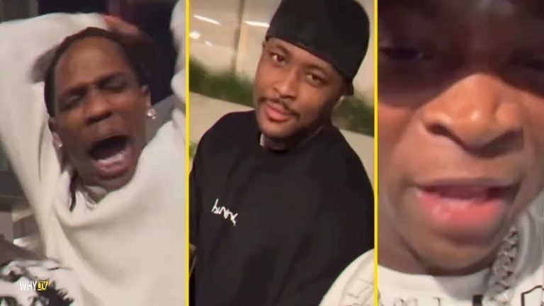 Travis Scott, YG And O.T. Genasis Pull Up At Stormi And Aire's Birthday Party 'We Outside!'