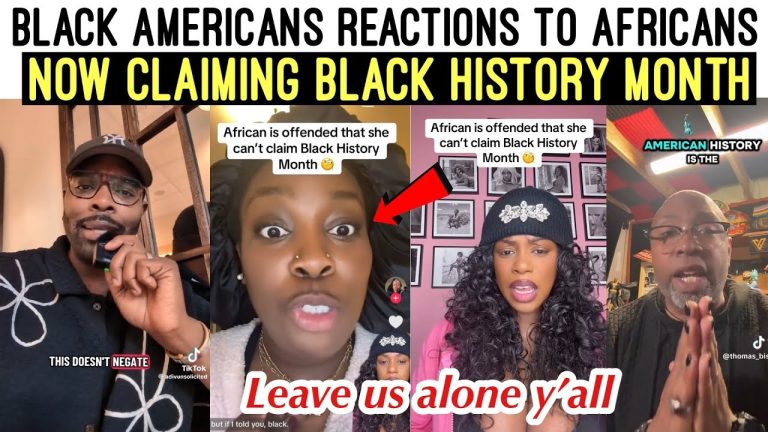 BLK AMERICANS REACTIONS TO AFRICAN LADY CLAIMING BLACK HISTORY MONTH IS FOR AFRICANS