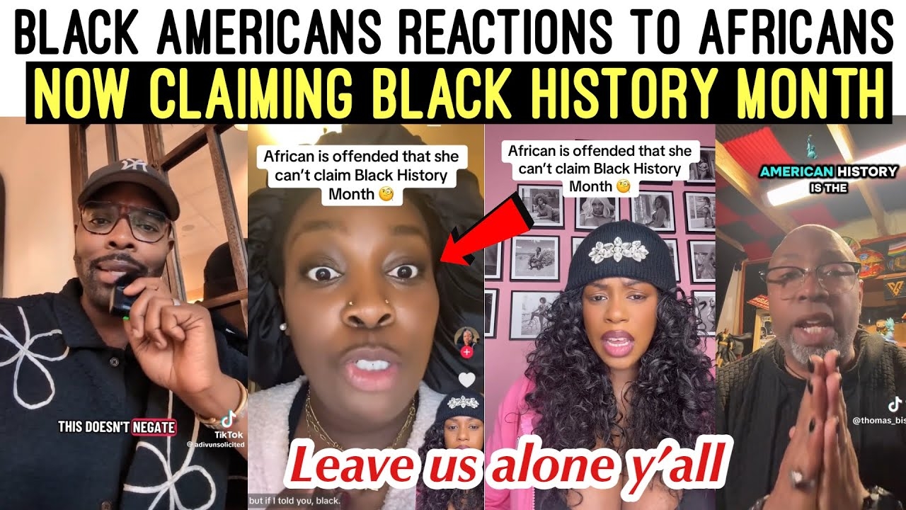 BLK AMERICANS REACTIONS TO AFRICAN LADY CLAIMING BLACK HISTORY MONTH IS FOR AFRICANS