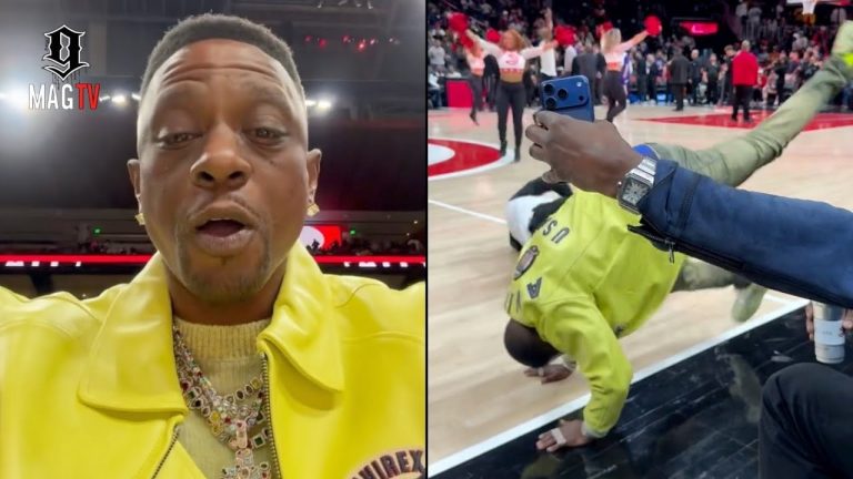"Solo Tonight" Boosie Gets Served By Dancer At Hawks Game & Holds His Own! 