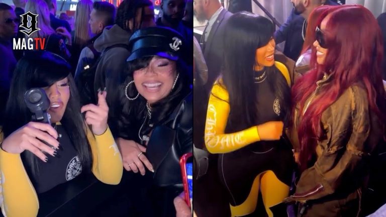 Cardi B Links Up With Ashanti & La La At Star Studded Fanatics Super Bowl Party! 
