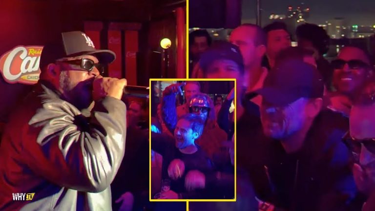 Leonardo DiCaprio Vibing To Ice Cube's Performance Of 'No Vaseline' At Los Angeles Private Party