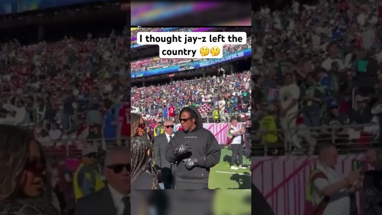 Jay-Z at the Super Bowl after haters said he left the country #jayz #Super Bowl