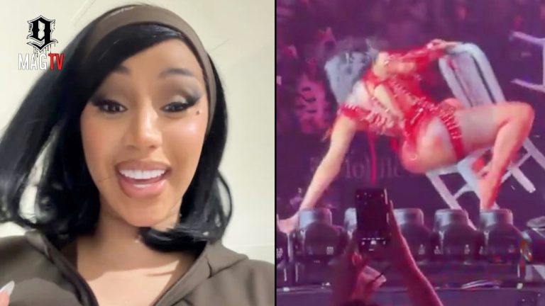 "That Was The Government" Cardi B Shifts Blame After Chair Spill During Her Nevada Concert! 