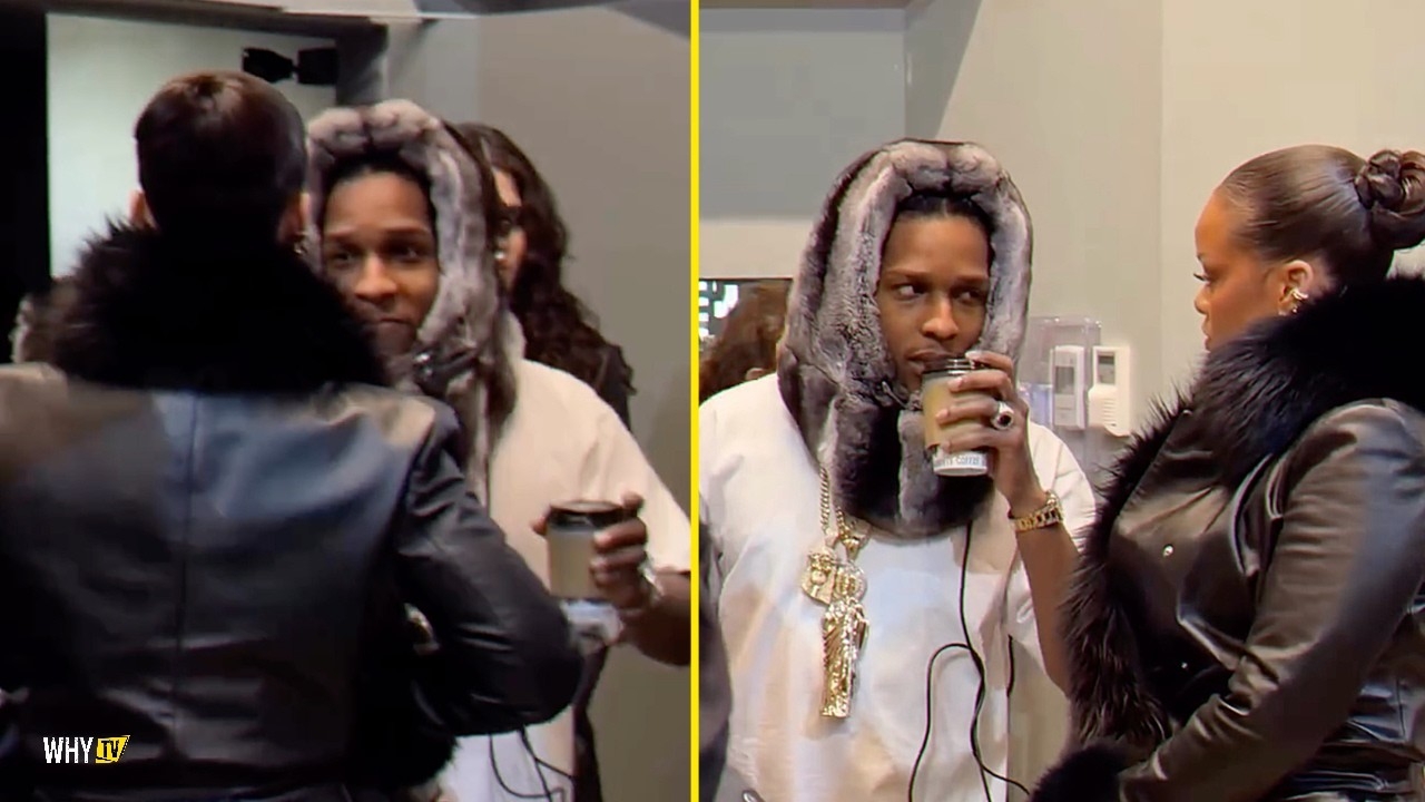 Rihanna And A$AP Rocky Pull Up At AWGE Fashion Show In NYC 'Riri And Rocky At Backstage'