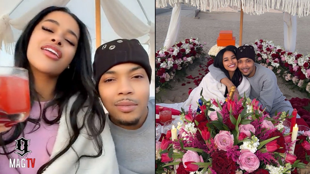 G Herbo Goes Cray Cray For Fiancee Taina With Valentine's Dinner On The Beach!