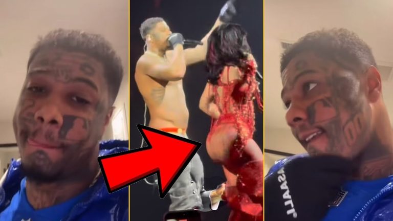 Blueface Says He Cant Get Cardi Bs A** Of His Mind After Performing With Her In LA Last Night