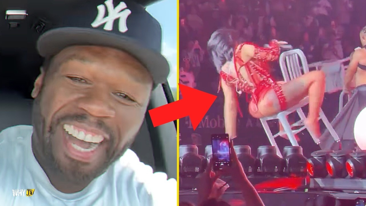 50 Cent Reacts To Cardi B Fell From The Chair During Her Show 'Government Pulled The Chair I Think'