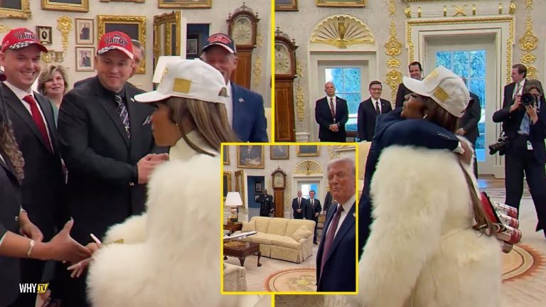 Nicki Minaj Pulls Up To Surprise Auto Workers For Donald Trump In The Oval Office