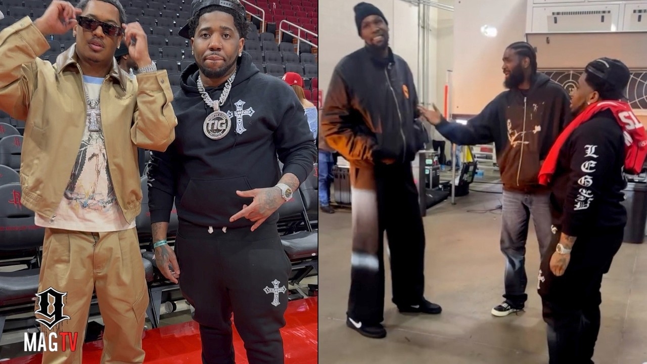 YFN Lucci Links Up Wit Tracy T & Kevin Durant After Rockets Game!