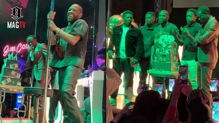 Floyd Mayweather Gets Michael Blackson To Perform At His 49th B-Day Party! 
