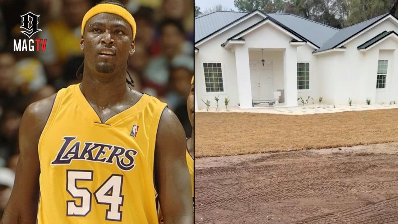 Former Laker Kwame Brown Tours The Exterior Of New Home He Built!