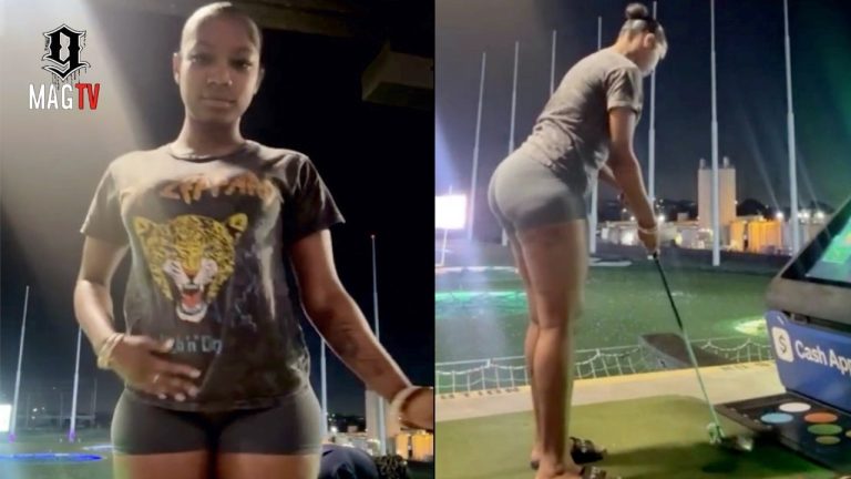 Cookin Wit Kya Goes Viral Showing Off Her Swing At Top Golf! 