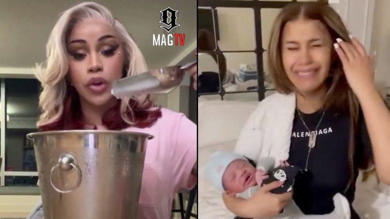 Cardi B Fans Speculate She's Preggo With Her 5th Child After Eating Ice For 3 Minutes Straight! 