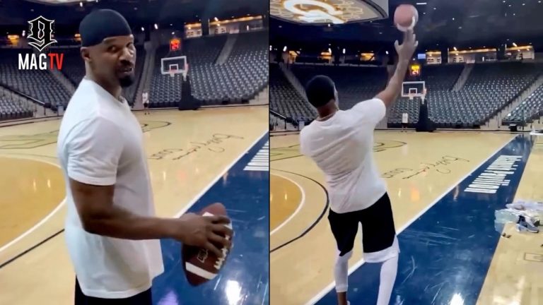 Jamie Foxx Shows He Still Got That "Willie Beaman" Arm! 