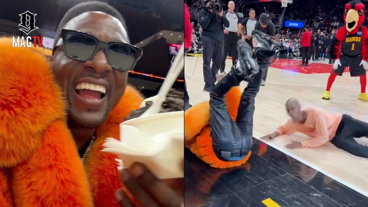 "I'm Toe Up Already" Boosie Showed Out At Hawks Game Wit Fiancee Rajel Nelson!
