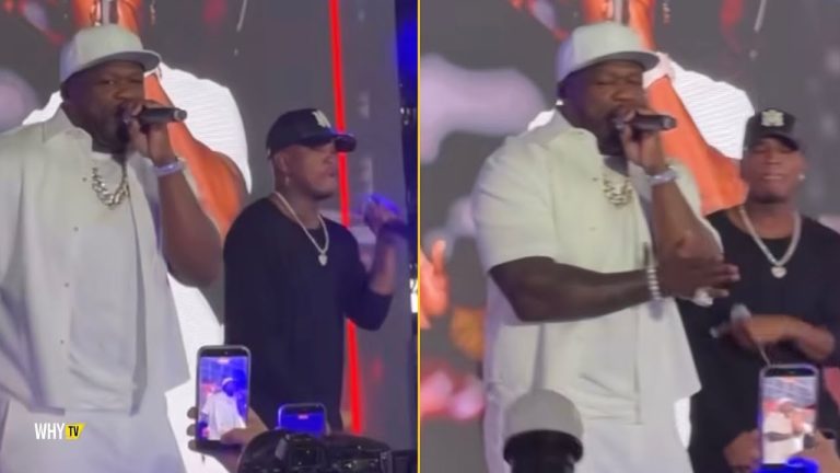 50 Cent And Ne-Yo Performing At Reggie Jackson Foundation Event Inside The Raiders Stadium