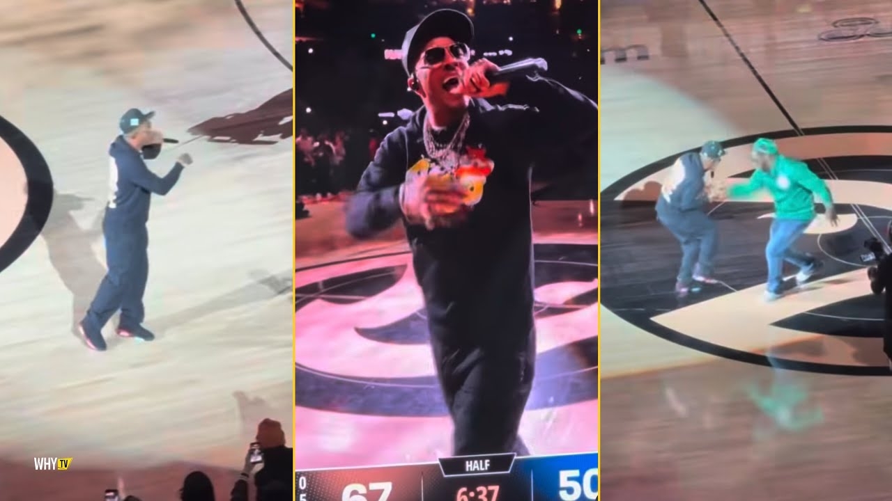 T.I And Young Dro Dissing 50 Cent While Performing At HAWKS vs ORLANDO MAGIC Game Last Night