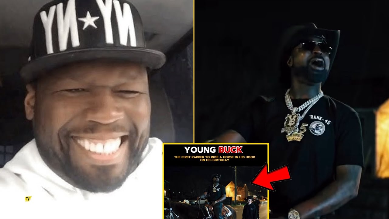 50 Cent Reacts Young Buck Is Snoring Like A Horse And Says Hes First Rapper To Ride A  In His Hood
