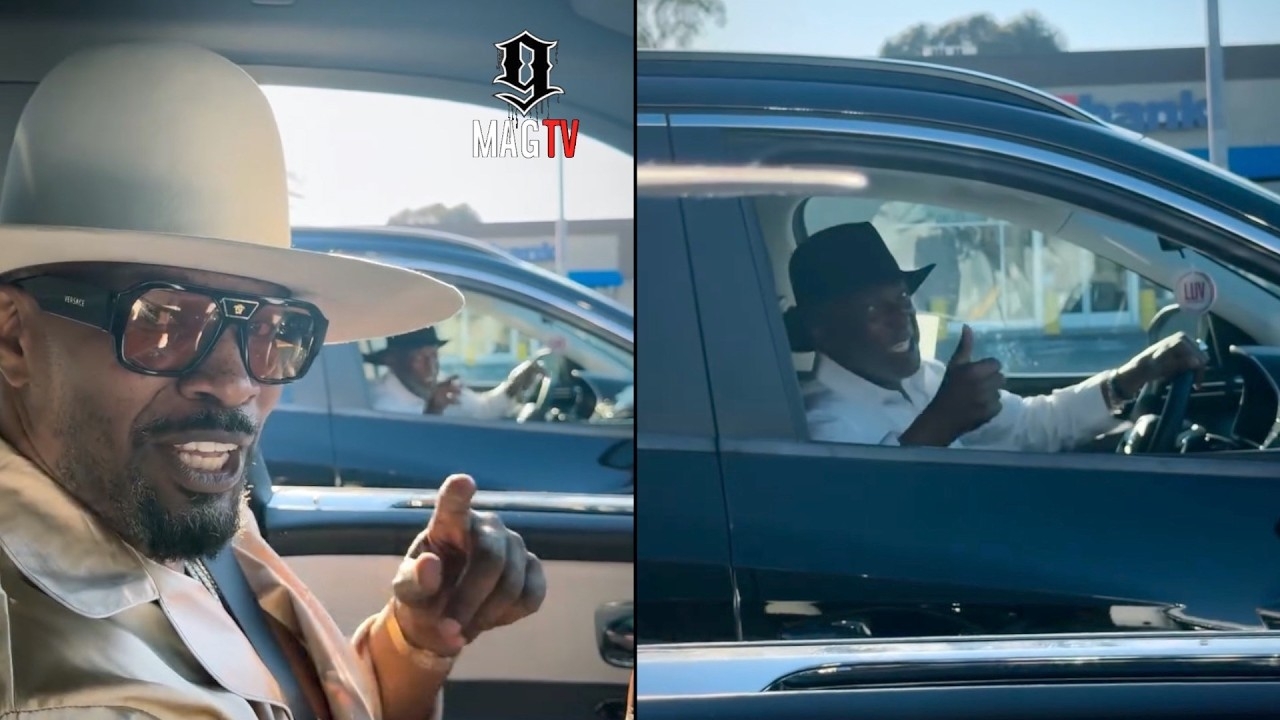 "Hat For Hat" Jamie Foxx Goes Unrecognized By Old School Gentleman Comparing Brims!