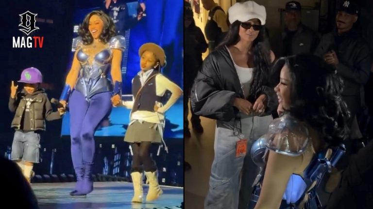 Cardi B Brings Out Wave & Kulture Before Linking Up Wit Ciara Backstage At Her New York Concert! 