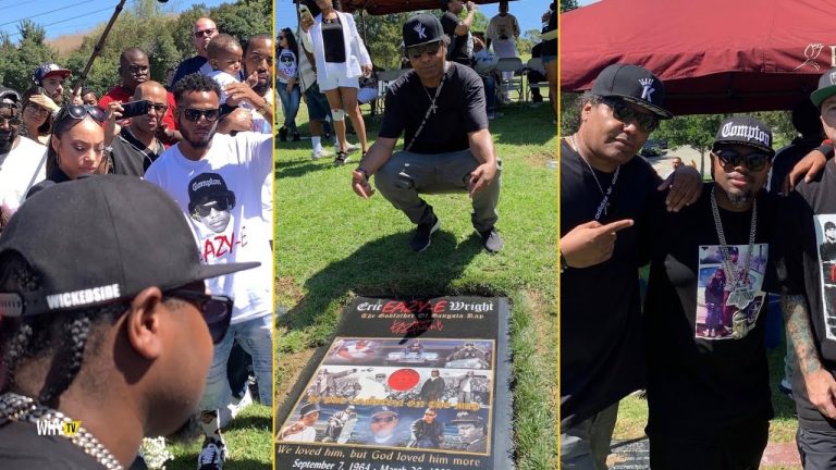 Lil Eazy E, NWA Members & Ruthless Family Reunited At Eazy Es Grave Celebrating 31 Anniv. From Dth