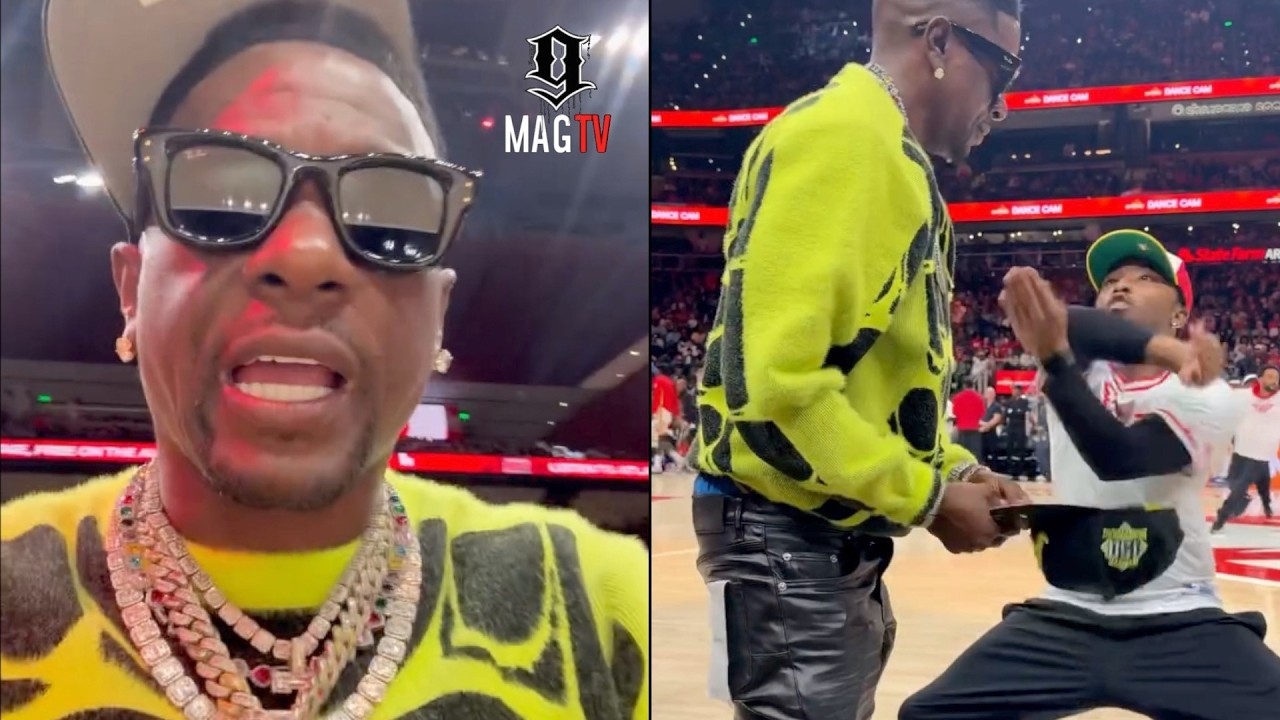 Boosie Gets Served At The Hawks Game!