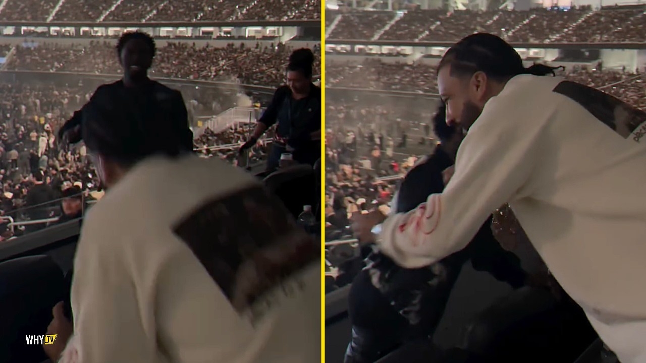French Montana Runs Into Kai Cenat At Kanye West's Stadium Show In LA