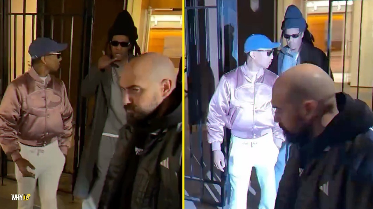 Jay-Z And Pharrell Spotted In Paris After Leaving Pharrell's Studio 'Legends Working On A New Music'