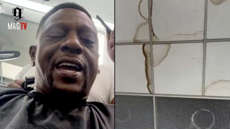 "Need A GoFund Me" Boosie Roasts His Barber For Having Stained Out Ceiling Tiles! 