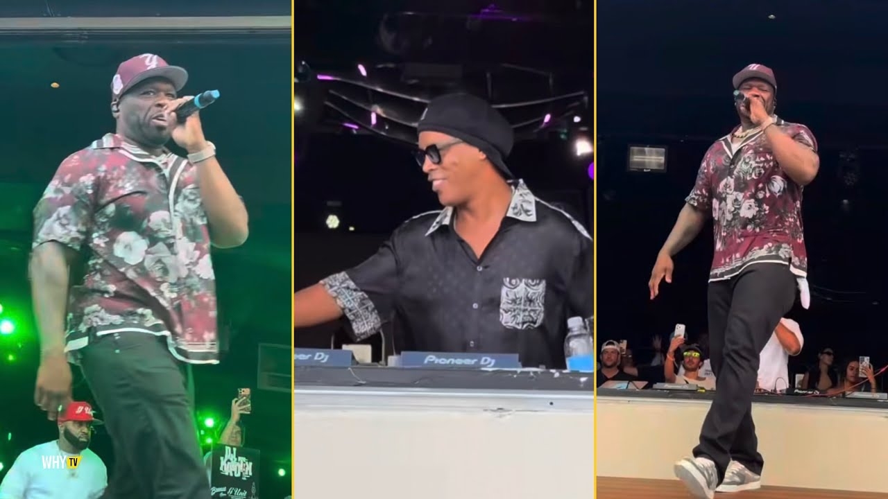 50 Cent And Ronaldinho Stole The Whole Show Last Night In Miami With legendary Hit Songs