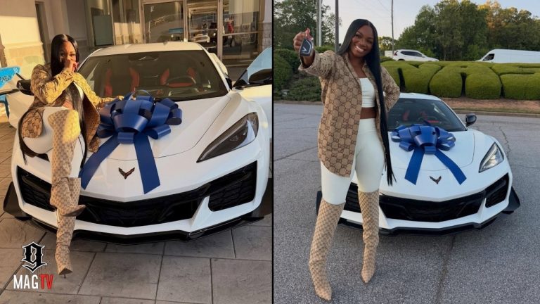 Claressa Shields Takes Papoose Daughter Dejanae With Her To Cash Out On A Corvette C8 Z06! 