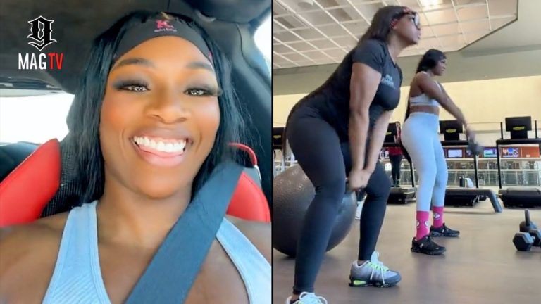 Claressa Shields & Papoose Daughter Dejanae Pull Off In Her New Corvette Z06 After Workout! 