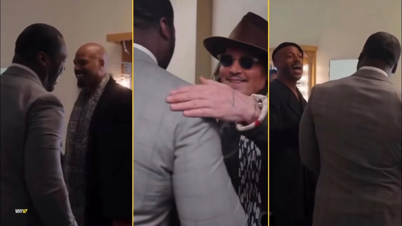 50 Cent Linked Up With Johnny Depp, Marlon Wayans, Shawn Wayans & More While Promoting His New Movie