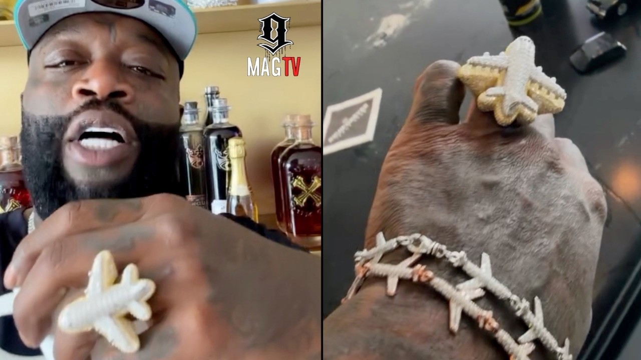 Rick Ross Goes Viral After Showing Off His Private Jet Diamond Ring!