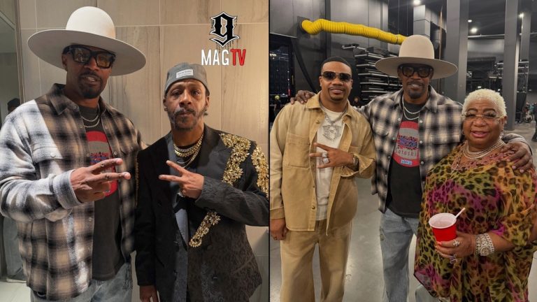 Jamie Foxx Links Up Wit Katt Williams & Luenell Backstage At The Golden Age Tour! 