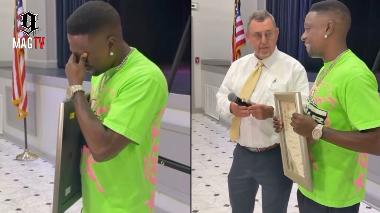 Boosie Holds Back Tears While Getting A Proclamation Day From Opelousas Louisiana!