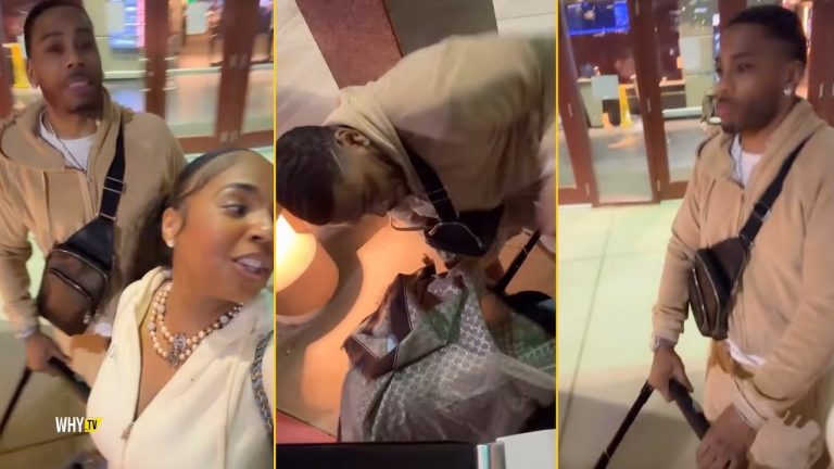 Ashanti And Nelly Are Walking Their Baby Through The Streets Of Miami For The First Time