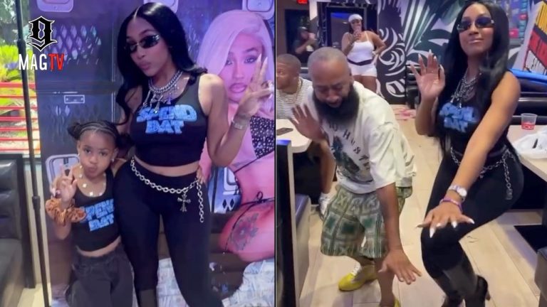 Yung Miami's Daughter Summer & Dad Turn Up At Her "Spend Dat" Meet & Greet! 