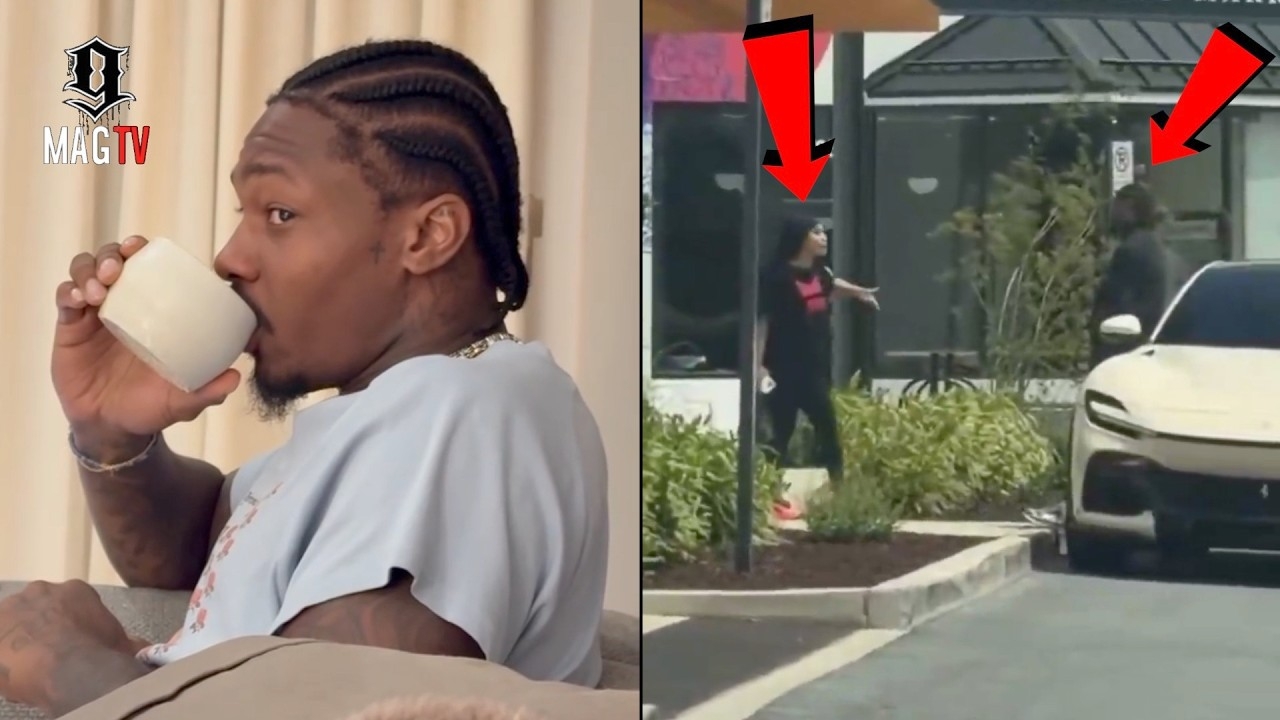 Stefon Diggs Is Unbothered After "BM" Cardi B Spazzes Outside Coffee Shop & Continues Training!