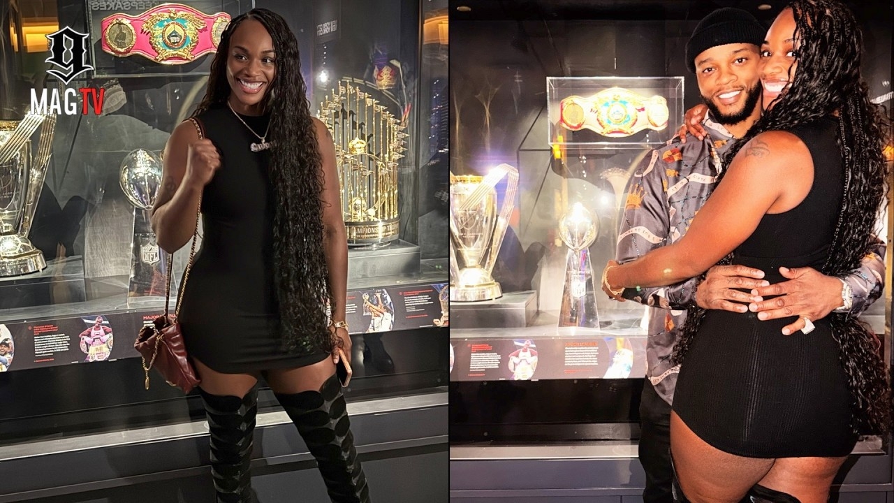 Papoose & Claressa Shields Visits Her Display At The American Museum Of Natural History!