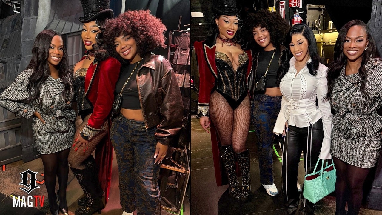 Kandi Burruss & Daughter Riley Link Up Wit Cardi B At Megan Thee Stallion's Broadway Show!