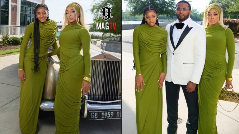 Monica & Daughter Laiyah Look Stunning In Matching Outfits! 