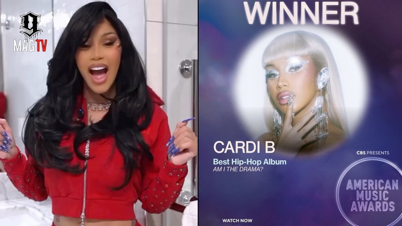 "I'm Gonna Attend Next Year" Cardi B Reacts To Winning 3 American Music Awards!