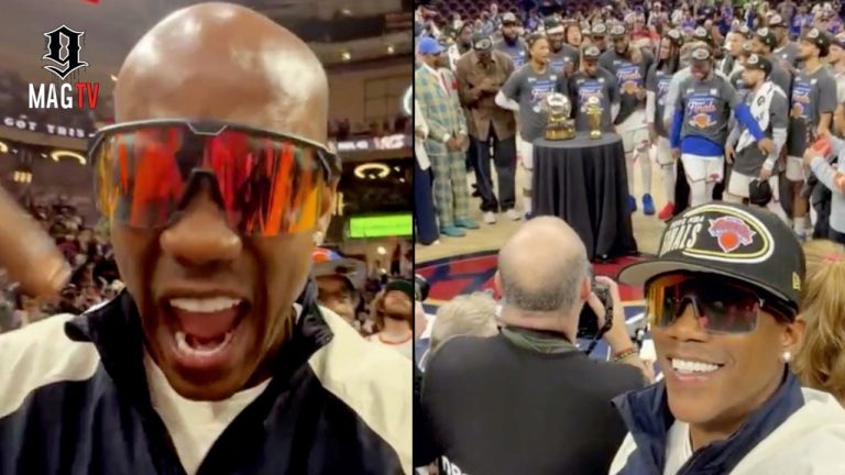 "We Want More" Stephon Marbury Is Turnt Up On The Floor After The Knicks Sweep The CAVS! 