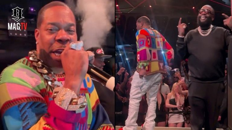 Rick Ross Pulls Up On Busta Rhymes 54th B-Day Party In Las Vegas! 