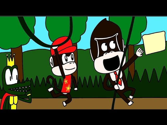 Donkey kong and diddy king's wierd banan bread