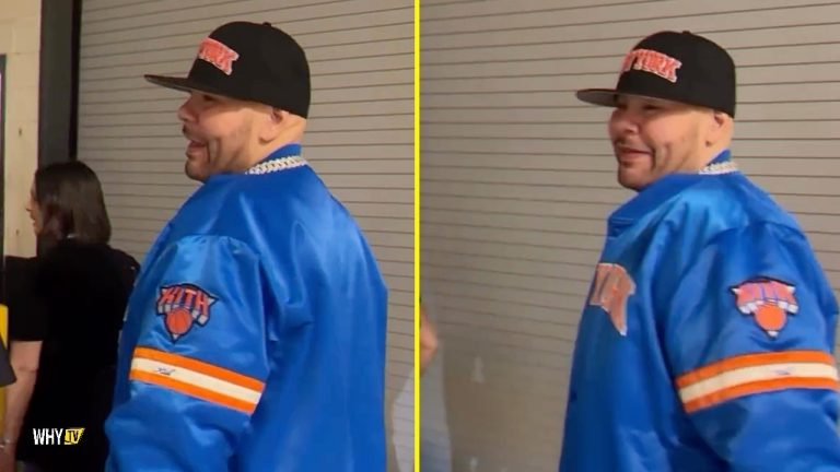 Fat Joe Pulls Up At The NBA Finals For The Game 2 Of The Knicks vs Spurs 'Let's Go Knicks!'