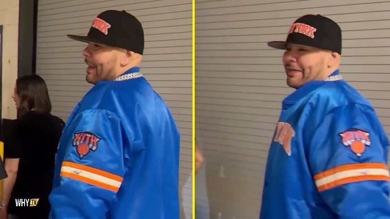 Fat Joe Pulls Up At The NBA Finals For The Game 2 Of The Knicks vs Spurs 'Let's Go Knicks!'