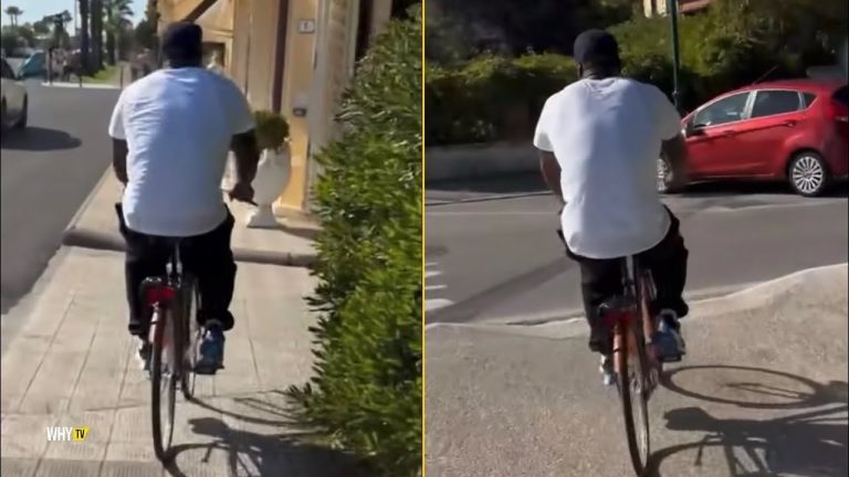 50 Cent Riding With Bike In The Streets Of Italy With Tony Yayo & Uncle Murda After Last Night Show